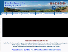 Tablet Screenshot of galileetravel.com